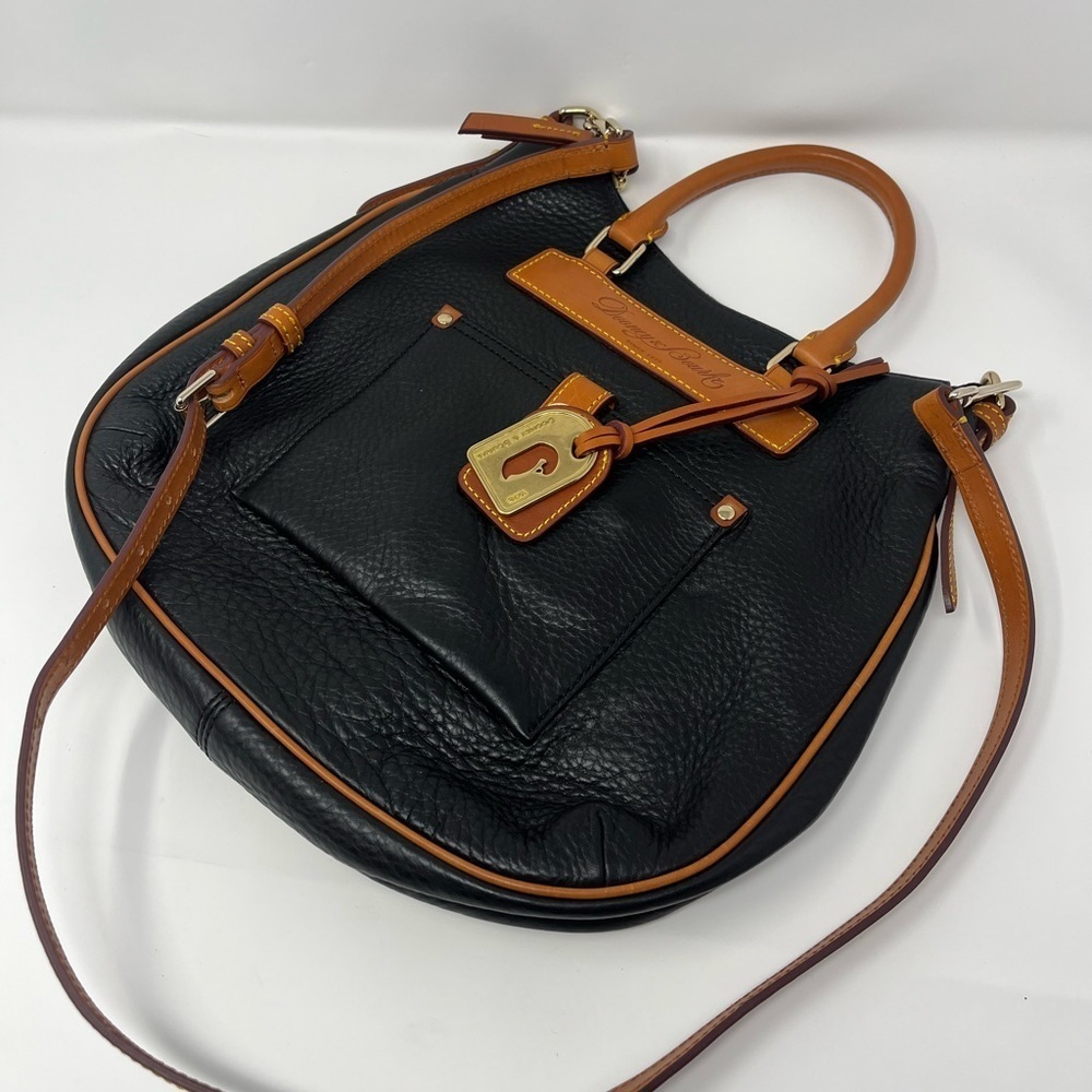 Dooney and Bourke Vintage Florentine Tear Drop Hobo Bag - Black